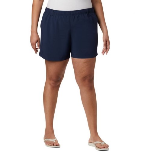 Columbia PFG Backcast Vann Shorts Dame Marineblå | Plus Size 62738Q